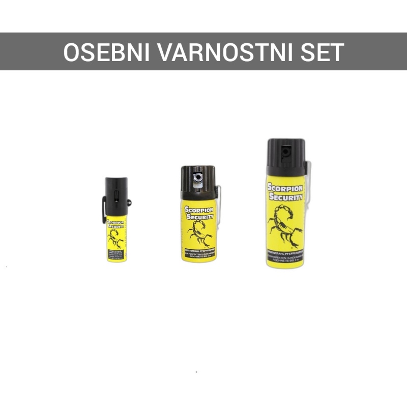 OSEBNI VARNOSTNI SET - 1X SOLZIVEC SCORPION 50 ML + 1X 40 ML ML + 15 ML