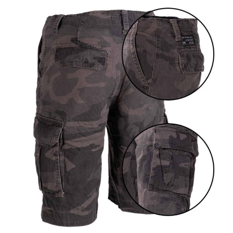 KRATKE HLAČE VINTAGE SHORTS PREWASH DARK CAMO PROIZVAJALCA MILTEC